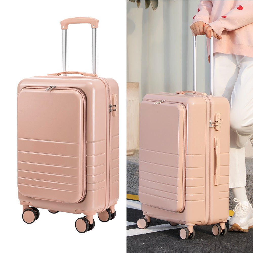 Large Capacity Suitcase Front  Lid Pull Rod Case null