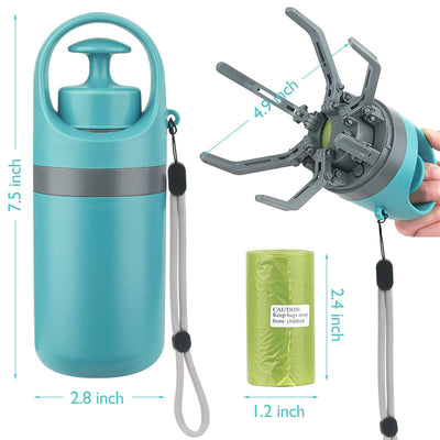 Portable Lightweight Dog Pooper Scooper With Built-in Poop Bag Dispenser Eight-claw Shovel For Pet Toilet Picker Pet Products null
