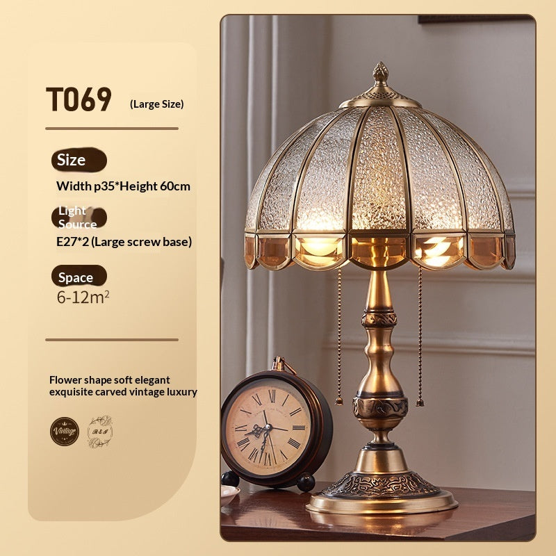 All-Copper Table Vintage Solid Copper European-Style Creative Cozy And Luxurious Study Lamp - Morderncharm store