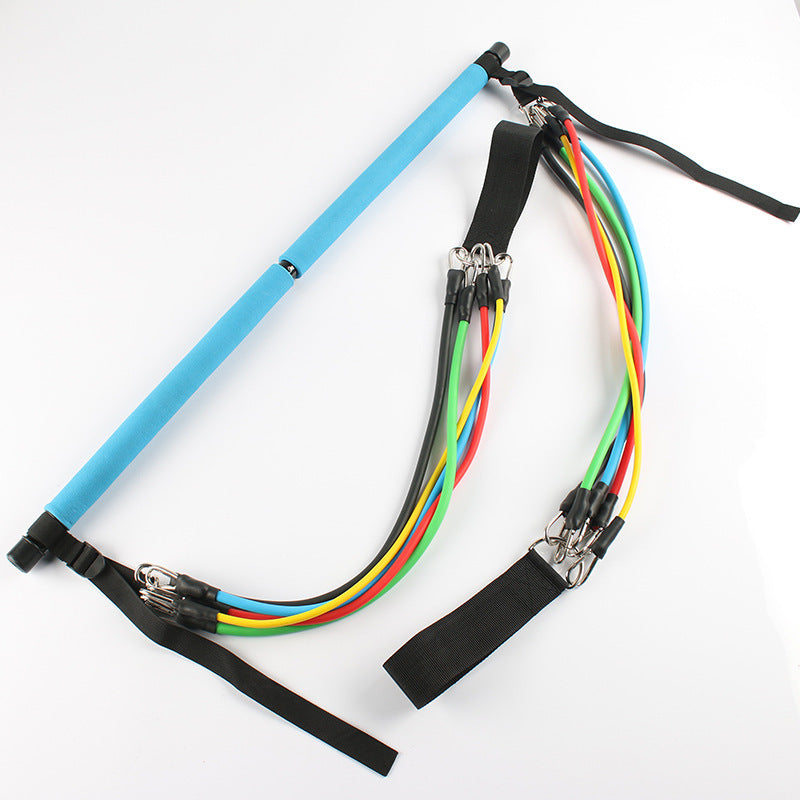 Fitness Yoga Pilates Bar Portable Gym Accessories Sport Elastic Bodybuilding Resistance Bands For Home Trainer Workout Equipment null