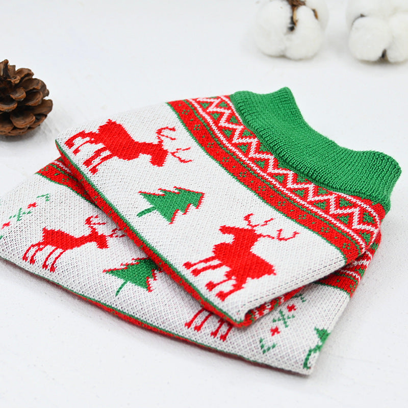 Cat Dog Snow Elk Christmas Warm Sweater null