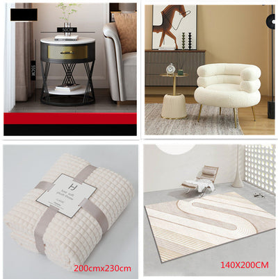 Coffee Table Living Room Balcony Creative Nordic Bedside Round Table null