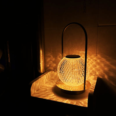 Retro Creative Portable Metal Table Lamp Bedside Ambient Night Light null