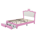 Princess Crown LED bed with illuminated crown headboard, featuring soft LED lighting and elegant design for a fairy tale bedroom.