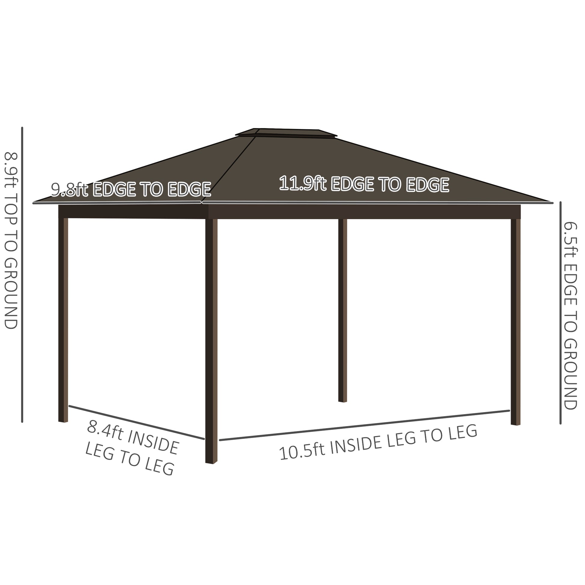 Luxury Hardtop Outdoor Gazebo - Morderncharm store