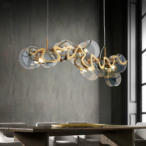 Modern Minimalist Restaurant Table Bar Glass Chandelier null