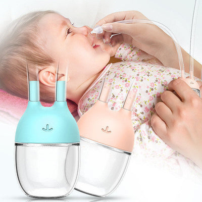 Convenient Baby Safe Nose Cleaner Vacuum Suction Nasal Mucus Runny Aspirator Inhale Baby Kids Healthy Care Stuff null