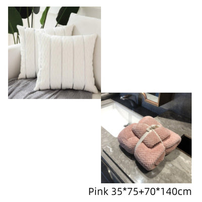 Simple Luxury Striped Velvet Pillow Cover Pillow Cushion Cover Pillow Case Covers for Sofa Flannel Velvet Sofa Cushion Cover null