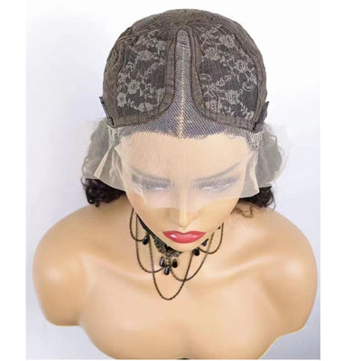 Kinky Curly Short Bob Lace Front Human Hair Wig null