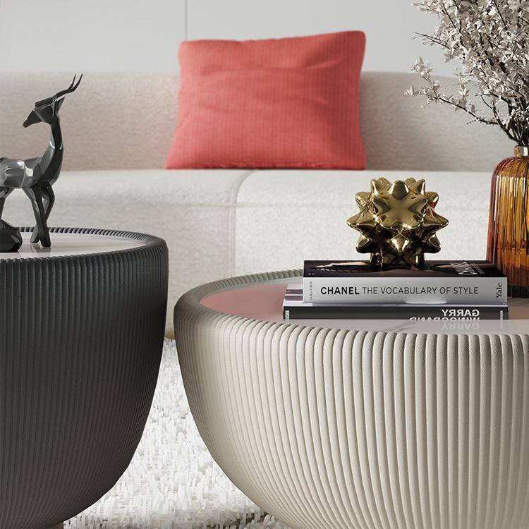 Light Luxury Round Tea Table Modern Simple Small House null