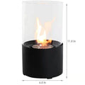 Tabletop Fire Pit Concrete Rubbing Alcohol Indoor Fire Bowl Mini Fireplace Outdoor Decor Portable Table Top Chiminea Meditation Isopropyl null