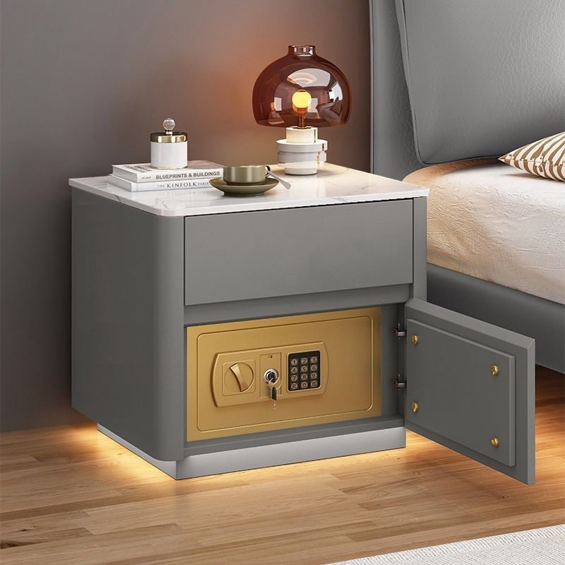 Home Bedroom Multi-functional Smart Safe Bedside Table Wireless Integrated Charging Safe null