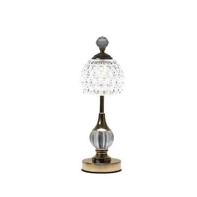 Alloy Crystal Acrylic Touch Mushroom Table Lamp Household null