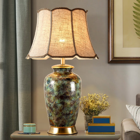 Table Lamp Bedroom Study Bedside Hotel Desk Reading Lamp Simple Villa Painted Creative Lamp - Morderncharm store