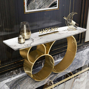 Postmodern Marble Porch Table Living Room Creative Rock Plate Partition Table Case null