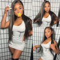 Piano Color Highlight P1bGrey Highlight Straight Wig Human Hair Wig null