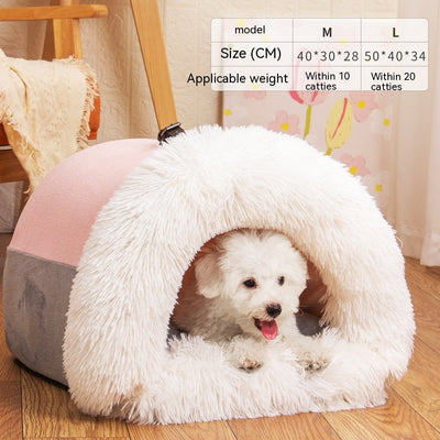 New Splice Portable Pet Nest Portable Autumn And Winter Warm Dog Nest Moisture-proof Long Fur Cat Nest Cross Border Pet Nest null