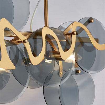 Modern Minimalist Restaurant Table Bar Glass Chandelier null