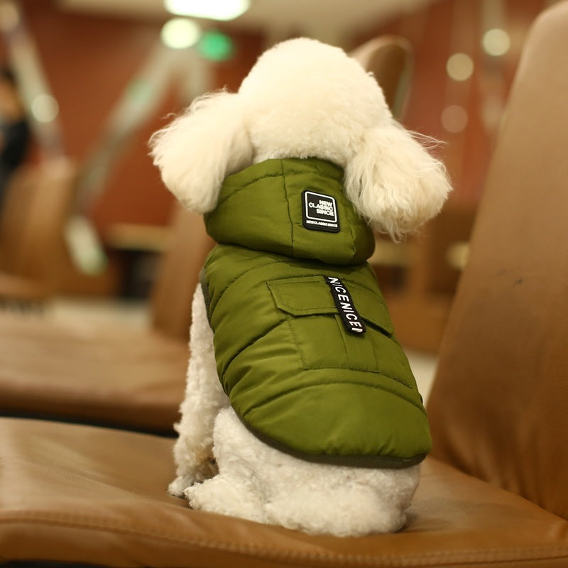 Removable Waterproof Pet Cotton Vest Hat null