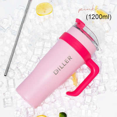 Stainless Steel Handle Car Water Straw Thermal Insulation Cup null