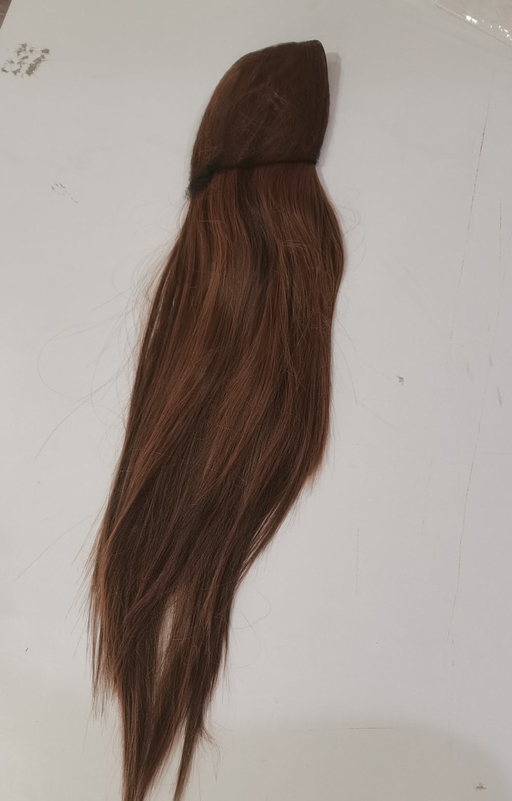 Black long straight hair wig cover null