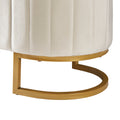 Luxury Tufted Ottoman Bench with Gold C-Frame Base - Morderncharm store