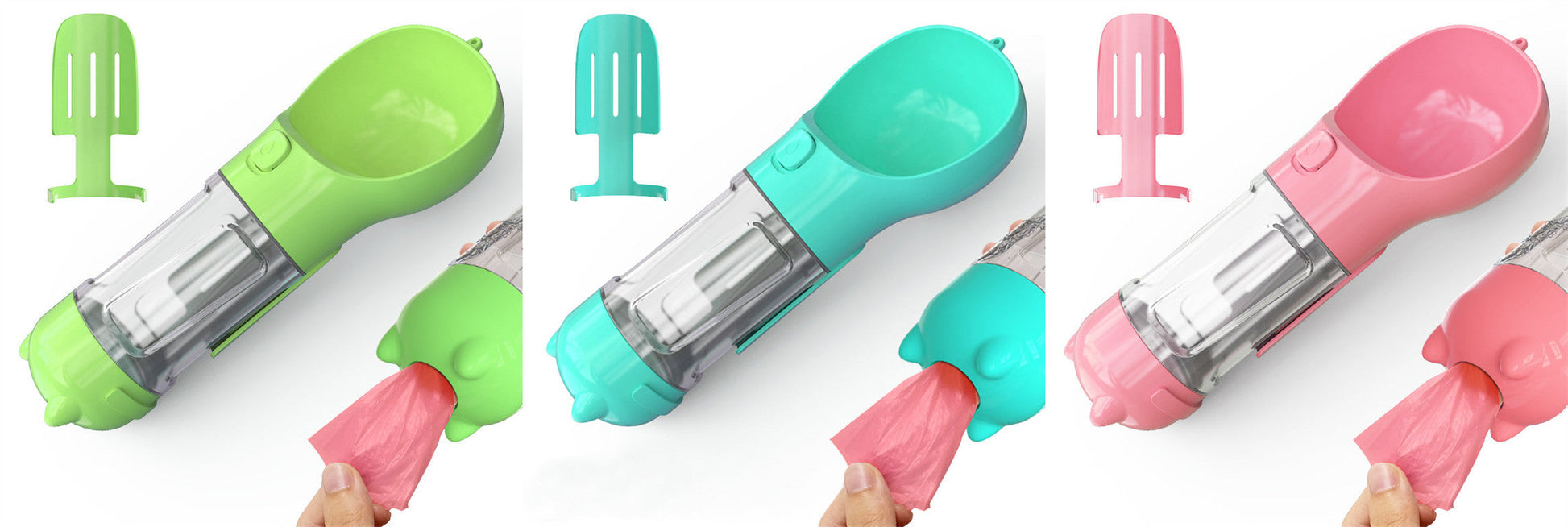 Pet Water Bottle Feeder Bowl Garbage Bag Storage Portable Pet Outdoor Travel 3 In 1 Dog Water Bottle null