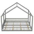 Twin Size Double Montessori House Bed with Shared Guardrails - Morderncharm store
