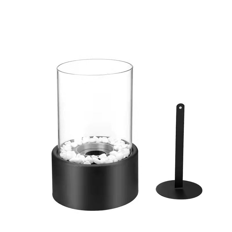 Tabletop Fire Pit Concrete Rubbing Alcohol Indoor Fire Bowl Mini Fireplace Outdoor Decor Portable Table Top Chiminea Meditation Isopropyl null