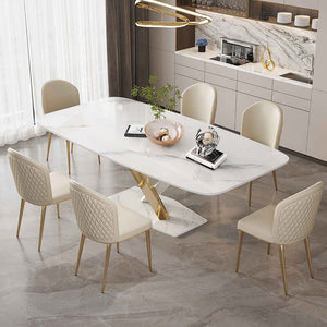 Small Household Stainless Steel Dining Table And Chair Combination null