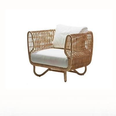Outdoor Sofa Woven Rattan Chair Tea Table Combination null