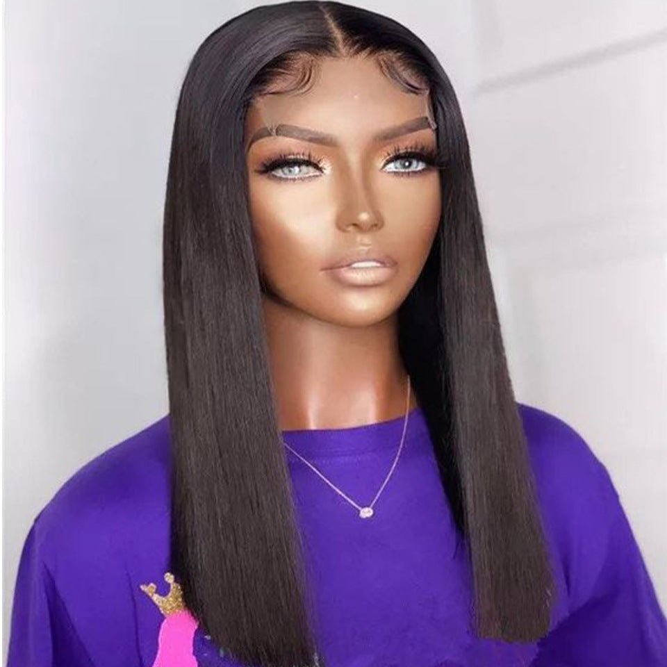 Double Drawn Bone Straight Human Hair Wigs null