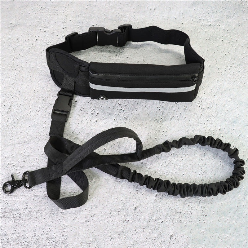 Hands Free Dog Leash Pet Walking And Training Belt With Shock Absorbing Bungee Leash For Up To 180lbs Large Dogs Phone Pocket And Water Bottle Holder null
