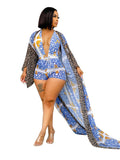 Three-piece Shawl Bikini Shorts Swimsuit null