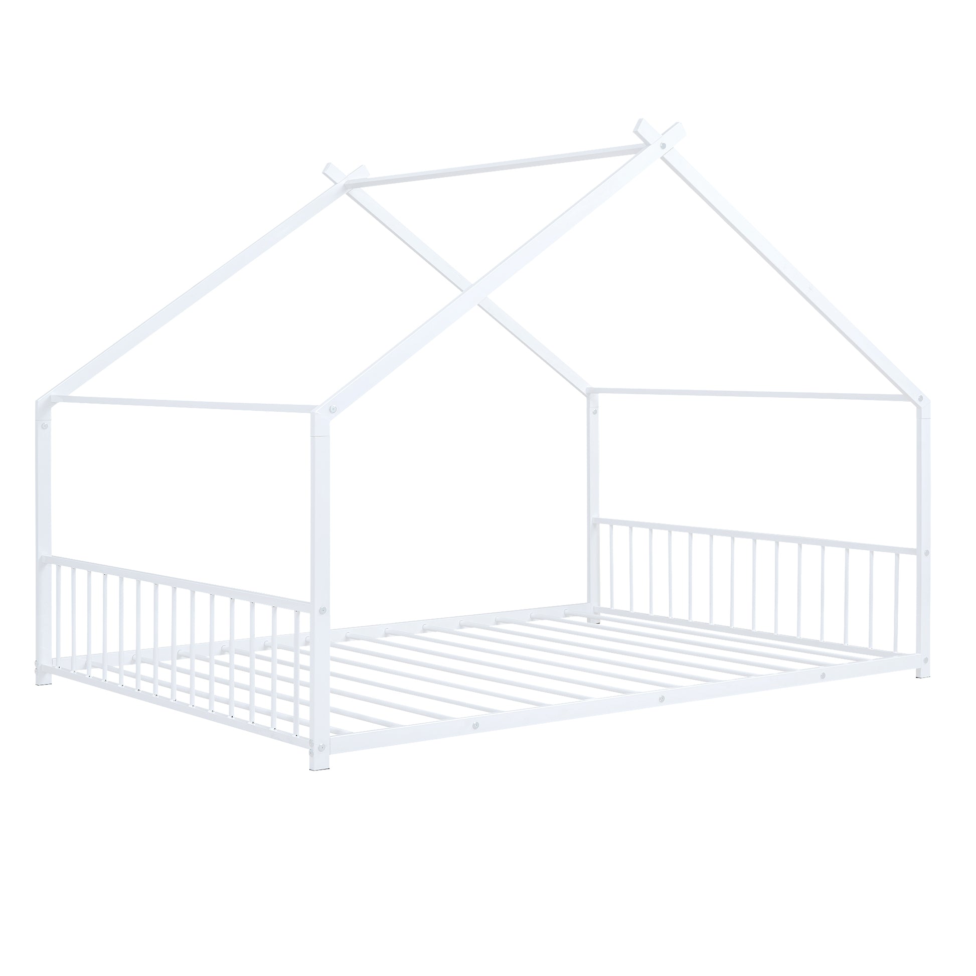 Twin Montessori Teepee House Bed with wooden frame and fabric canopy, ideal for children's bedroom decor and cozy play areas.