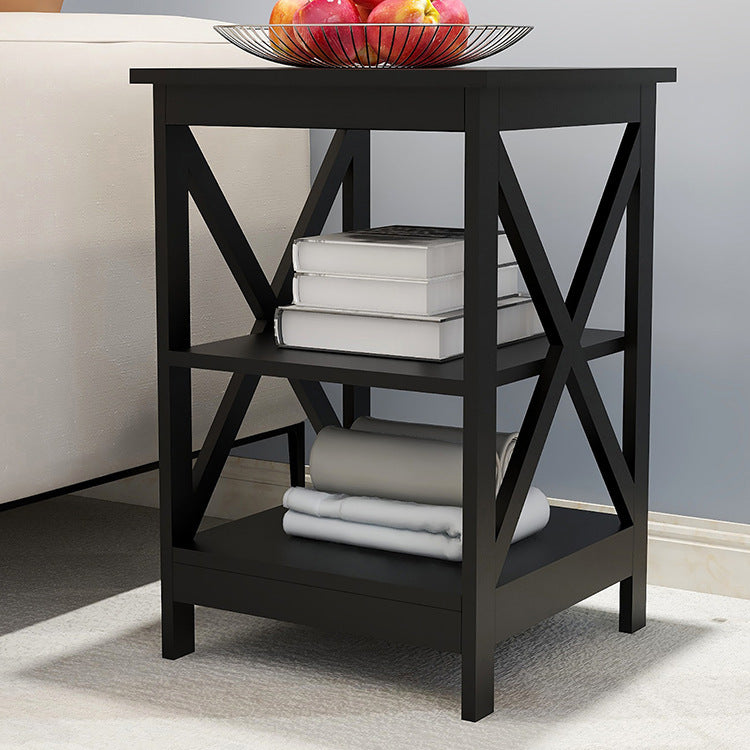 Sofa Small Coffee Table X-type Three-layer Partition Storage Side Table null