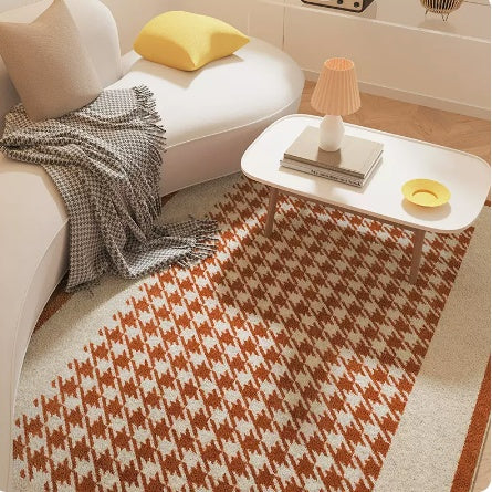 Living Room Carpet Checkerboard Bedroom Floor Cushion Sofa Coffee Table Blanket Dirt Resistant null