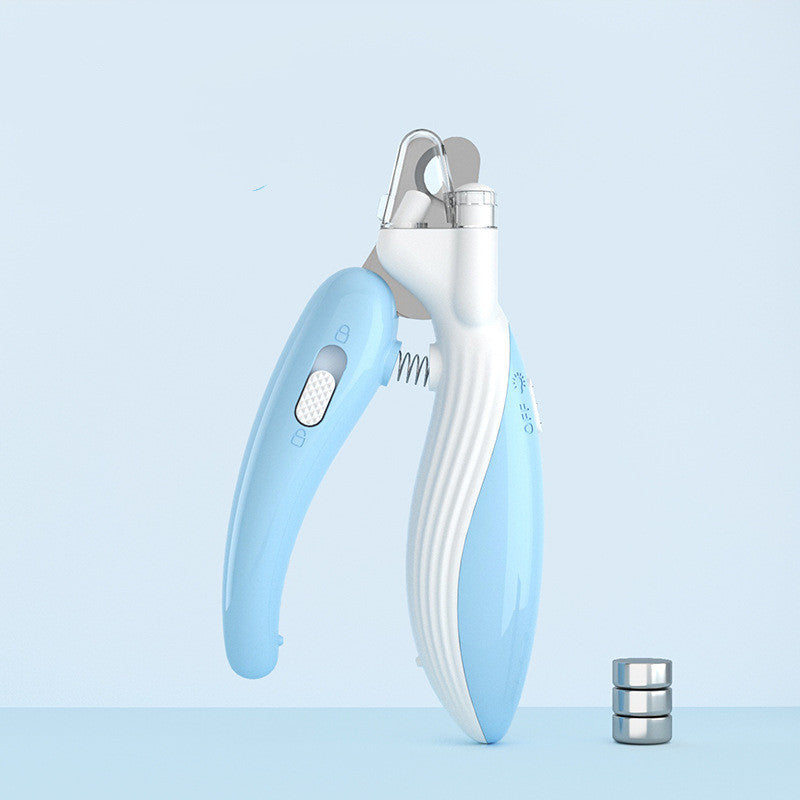 Pet Nail Clippers Dog Nail Clippers Cat Nail Clippers LED Electric Nail Grinder Pet Supplies LED Light Pet Nail Clippers null