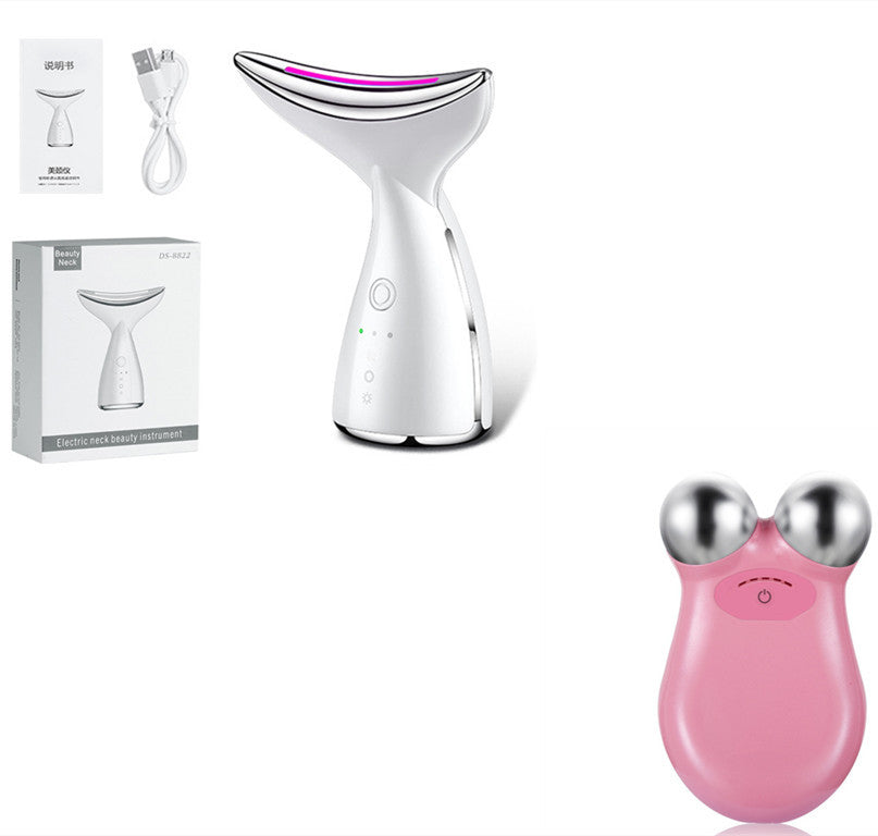 EMS Microcurrent Neck Face Beauty Device With 3 Colors LED Photon Therapy Skin Tighten Reduce Double Chin Face Lifting Devices null
