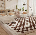 Living Room Carpet Checkerboard Bedroom Floor Cushion Sofa Coffee Table Blanket Dirt Resistant null