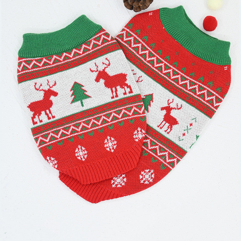 Cat Dog Snow Elk Christmas Warm Sweater null