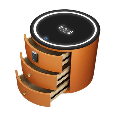 Round Bedside Table Intelligent Multi-function Audio Cabinet null