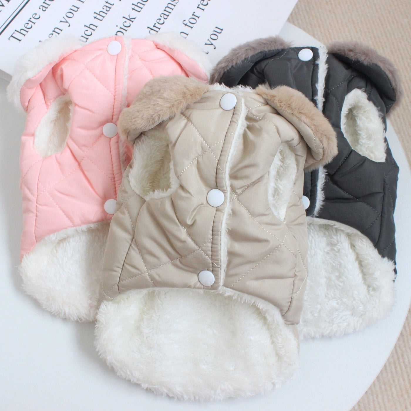 Dog Clothes Autumn And Winter Clothing Thickened Warm Cotton Coat null
