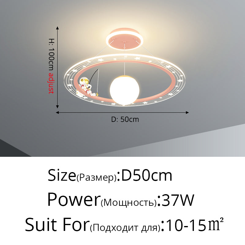 Children's Room Bedroom Lamp Creative Space Astronaut Pendant Lamp - Morderncharm store