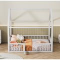Montessori Floor House Bed with Safety Gate & Guardrails - Morderncharm store