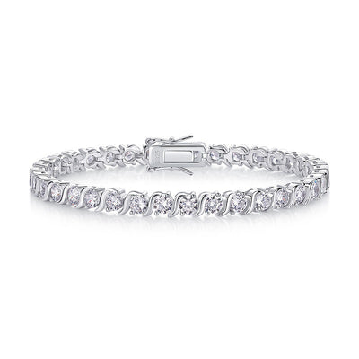 Light Luxury High-grade Fashion 925 Silver Horoscope Buckle Full Inlaid Bracelet