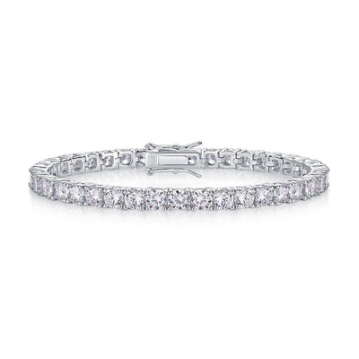 Tennis Chain 925 Silver Plated 30 Points Moissanite Bracelet