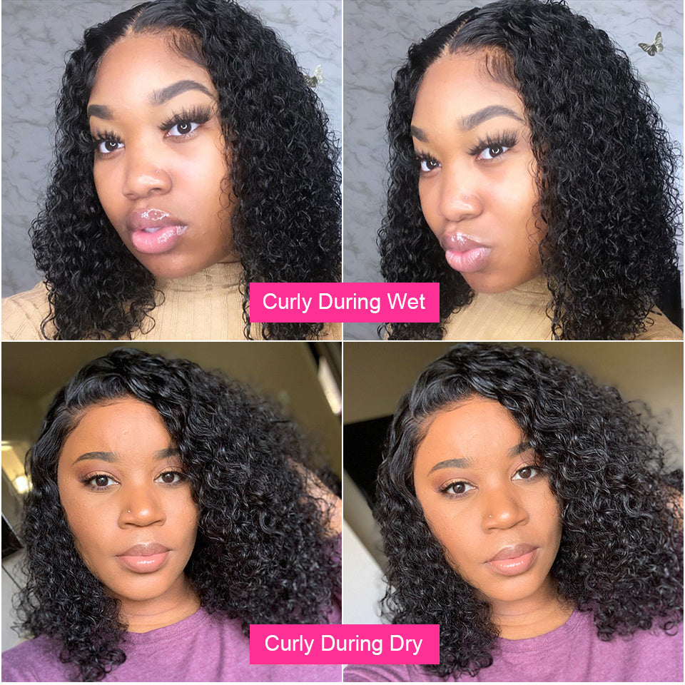 Loose Deep Wave Short Bob Wig Jerry Curly Human Hair Wigs null