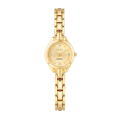 Mid-ancient Simple And Light Luxury Quartz Mini Round Elegant Steel Belt Casual Women's Watch