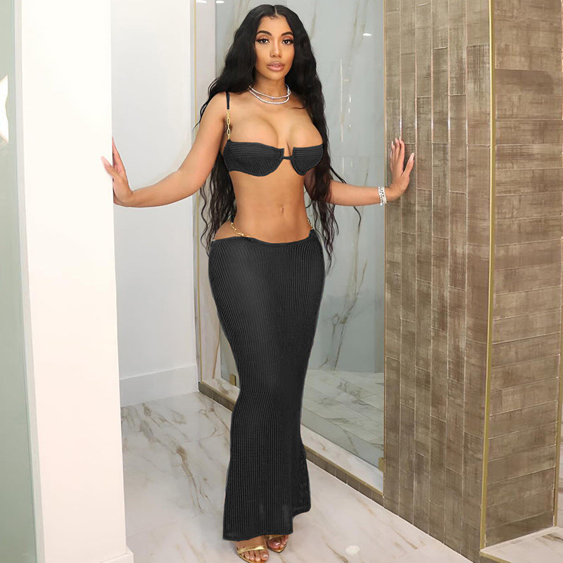 See-through Bikini Skirt Suit For Women null